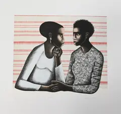 Elizabeth Catlett, Gossip, 2005, Pencil