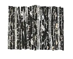 Chakaia Booker, Untitled, 2011 Four block woodcuts with 65 piece Chine Colle, edition 191/200, Pencil