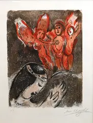 Sara et les Anges by Marc Chagall, Pencil, offered May 2025