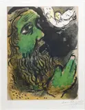 Marc Chagall, Job en Priere, Pencil