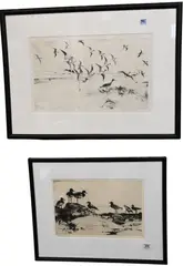 Turnstones by Frank Weston Benson, circa 1928, Etching Pencil, offered Mar 2025