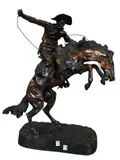 Bronco Buster by Frederic Remington, bronze, offered Mar 2025