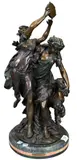 Michel Claude Clodion, Bacchanal, bronze on marble base