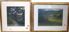 William Partridge Burpee, Summer rain storm in the valley, Pastel on paper