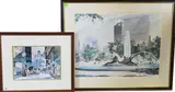Howard N. Watson, City Street Scene, Watercolor on paper