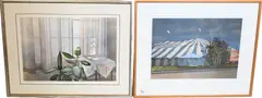 Upstairs View by Keith Rasmussen, 1977, Lithograph, offered Mar 2025