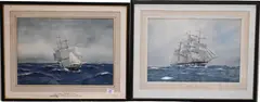 Tea Clipper Taeping by Eric Erskine Campbell Tufnell, Watercolor gouache Each, offered Feb 2025