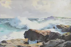 The Island by Alphonse Joseph Shelton, Oil on canvas, offered Feb 2025
