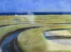 Adam Cvijanovic, Marshlands, 1987, Pastel on paper