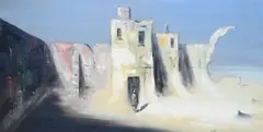 Surrealist Desert Landscape by Arturo Tosi, Oil on canvas, offered Feb 2025