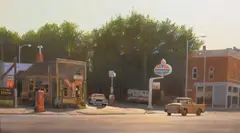 Raymond Knaub, Main Street U.S.A, Oil on canvas