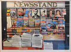 Ken Keeley, Newsstand Daily News 1991 Offset, lithograph, Artist Proof 7/30