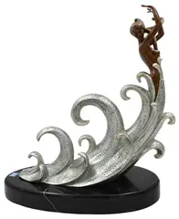 The Wave by Erté, 1988, bronze, offered Feb 2025