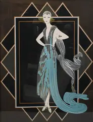 California by Erté, Serigraph with embossing and foil stamping, offered Feb 2025