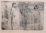 Giacomo Manzù, La Modella, Etching