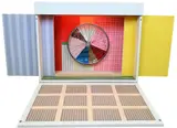 Robert Rauschenberg, Publicon - Station IV, 1978 Wood constructed, coated with automotive, acrylic lacquer, collaged silk and cotton fabrics, baked epoxy enamel over polis