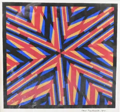 Untitled: Red, Blue, Yellow, Black by Hans Hinterreiter, 1940, Silkscreen, offered Feb 2025