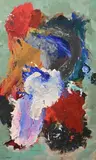 Untitled Abstract by John von Wicht, Mixed media, oil on paper mounted on canvas, offered Feb 2025