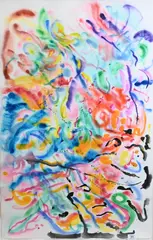Nancy Graves, Abstract Design, 1979 Signed and dated upper left 10/3/79 N.S. Graves and inscribed "To Carol with Love and Admiration", Watercolor on paper
