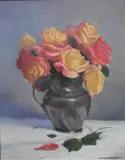 Douglas Flackman, Still Life of Roses, 1993, Oil on canvas