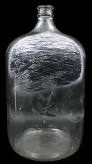 Tokyo Bay by Vernon Fisher, 1986, Oil on large glass bottle, mixed media installation, meant to hold water Height, offered Feb 2025