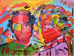 Zero in Love by Peter Max, Mixed media on paper, offered Feb 2025