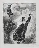 Marc Chagall, Le Charlatan, Etching and drypoint on Montval laid paper Pencil