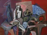 Still Life by John von Wicht, Oil on paper, offered Feb 2025