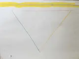 Alexander Liberman, Untitled Green, Yellow, Red Triangle, 1969 Crayon /