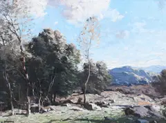 George M. Bruestle, Fleeting Clouds, Oil on canvas