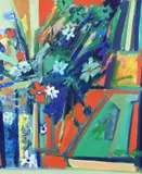 Jimmy C. Lueders, Flower Study IV, Oil on canvas