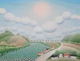Ivan Rabuzin, Sunny Village Landscape, Oil on canvas