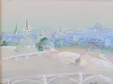 Jean Dufy, La Seine a Notre Dame, View of Paris, Watercolor on paper