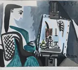 Pablo Picasso, Femme Dans L'Atelier, 1956, Pencil