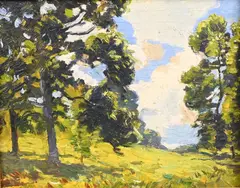 James Goodwin McManus, A Day in June, Oil on masonite
