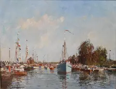 The River Bure, 2nd Aug. by Edward Seago, 1953, Oil on canvas, offered Jan 2025