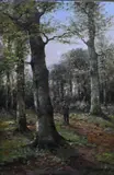Cornelis Westerbeek, Forest Landscape with a Man and a Fiddle, Oil on canvas