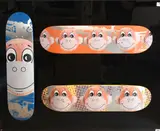 Jeff Koons, X Supreme "Monkey Train Decks", 2006, Silkscreen on three full dip painted skateboards