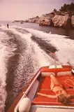 Slim Aarons, Leisure In Antibes, photograph reproduction on metal