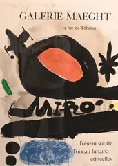 L'oiseau Solaire by Joan Miró, Lithograph poster, offered Nov 2024