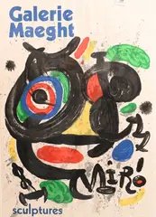 Galerie Maeght Exhibition Poster by Joan Miró, 1968, Lithograph poster, offered Nov 2024