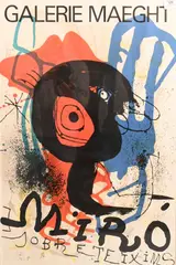 Galerie Maeght Exhibition Poster by Joan Miró, Lithograph poster, offered Nov 2024