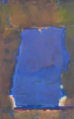 Blue Square Composition by Z. Dionisis, Oil on canvas, offered Nov 2024