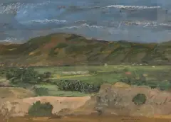 Morris Blackburn, Ranchitos Mesa, Mixed media, pastel, watercolor, gouache on paper