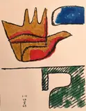 Le Corbusier, La Main Ouverte, 1963, Lithograph