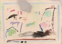 Joseph Stabilito, Silver Cloud, 1983, Mixed media, pastel, watercolor on paper