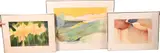 Norma Auer Adams, Beach at Gentle Tide, Watercolor on paper Artist label on verso