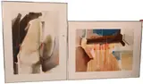 Norma Auer Adams, Desert, Watercolor on paper Artist label on verso