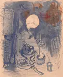 Marc Chagall, Nature Morte Bleu, 1957, lithograph