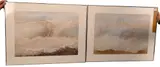 Norma Auer Adams, Sky and Cloudbank IV, Watercolor on paper Artist label on verso